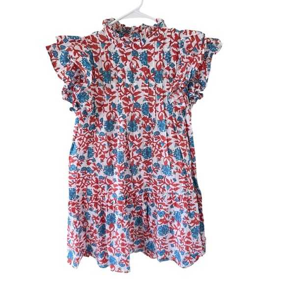 Victoria Dunn Bohemian Ruffle Sleeve mini Dress - Picture 1 of 7